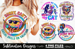 Funny Sarcastic Antisocial Retro PNG Sublimation Product Image 5