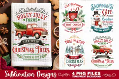Christmas Kitchen Towel 4 PNG Retro PNG Sublimation Product Image 1