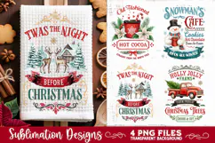 Christmas Kitchen Towel 4 PNG Retro PNG Sublimation Product Image 4