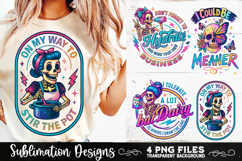 Funny Skeletons Sarcastic Retro PNG Sublimation Product Image 3