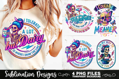 Funny Skeletons Sarcastic Retro PNG Sublimation Product Image 4