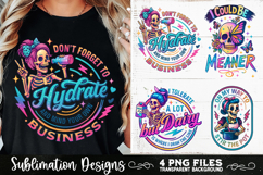 Funny Skeletons Sarcastic Retro PNG Sublimation Product Image 8