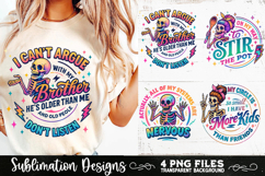 Funny Skeletons Sarcastic Retro PNG Sublimation Product Image 1