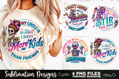 Funny Skeletons Sarcastic Retro PNG Sublimation Product Image 3