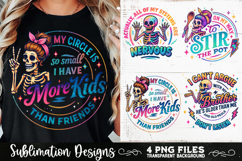 Funny Skeletons Sarcastic Retro PNG Sublimation Product Image 5