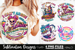 Funny Skeletons Sarcastic Retro PNG Sublimation Product Image 3