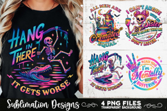 Funny Skeletons Sarcastic Retro PNG Sublimation Product Image 8