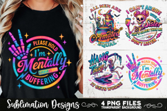 Funny Skeletons Sarcastic Retro PNG Sublimation Product Image 5