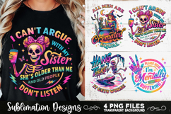 Funny Skeletons Sarcastic Retro PNG Sublimation Product Image 7