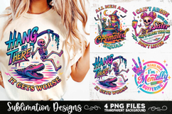 Funny Skeletons Sarcastic Retro PNG Sublimation Product Image 1