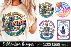 Funny Skeletons Sarcastic Retro PNG Sublimation Product Image 3