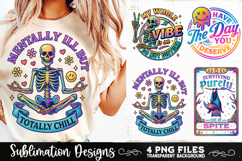 Funny Skeletons Sarcastic Retro PNG Sublimation Product Image 4