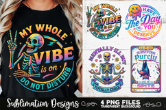 Funny Skeletons Sarcastic Retro PNG Sublimation Product Image 6