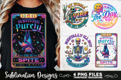 Funny Skeletons Sarcastic Retro PNG Sublimation Product Image 8