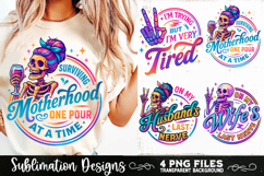 Funny Skeletons Sarcastic Retro PNG Sublimation Product Image 4