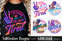 Funny Skeletons Sarcastic Retro PNG Sublimation Product Image 2