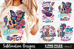 Funny Skeletons Sarcastic Retro PNG Sublimation Product Image 5