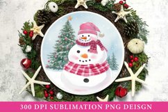 Christmas Snowman Round Sign - Christmas Ornaments png Product Image 1