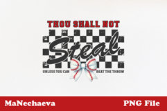 Thou Shall Not Steal PNG | Baseball Sublimation Design Product Image 2