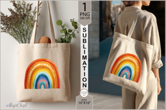 Rainbow sublimation| Rainbow|Tote Bag Design| Sublimation Product Image 1