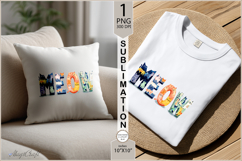MEOW Cute cats sublimation|Tote Bag Design| cat Sublimation Product Image 2