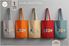MEOW Cute cats sublimation|Tote Bag Design| cat Sublimation Product Image 3