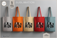 MEOW Cute cats sublimation|Tote Bag Design| cat Sublimation Product Image 3