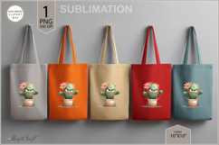 angry cactus sublimation| cactus |Tote Bag Design |floral Product Image 3