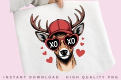 Valentine Deer XOXO Sunglasses PNG Product Image 2