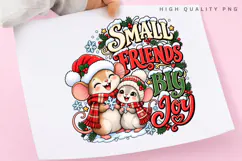 Small Friends Big Joy Cute Christmas Mice Winter Holiday Product Image 3