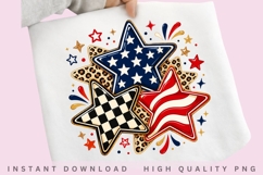 Patriotic Stars PNG, Coquette Americana Clipart, USA Flag Product Image 2