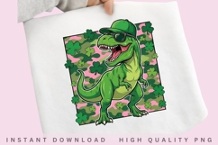 St Patrick T Rex Dinosaur PNG Product Image 2