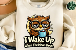 I Wake Up When The Moon Does Cute Night Owl Coffee Lover PNG Product Image 6