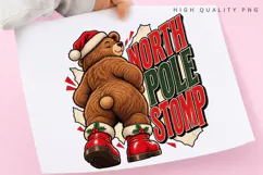 North Pole Stomp PNG Sublimation Design, Funny Christmas Product Image 3