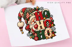 Festive Santa Ho Ho Ho Christmas Winter Holiday PNG Design Product Image 3