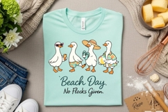 Beach Day No Flocks Given Funny Goose Beach Vacation PNG Product Image 4