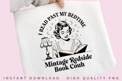 Vintage Redside Book Club PNG, I Read Past My Bedtime Product Image 2
