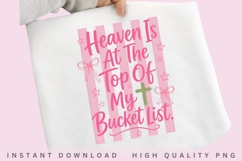 Heaven Bucket List Faux Applique PNG Design Product Image 2
