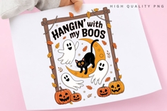 Hangin' With My Boos PNG, Cute Ghost Halloween Sublimation Product Image 3