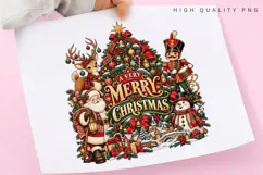 A Very Merry Christmas Santa Reindeer Nutcracker Snowman Product Image 3