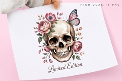 Limited Edition Floral Skull PNG, Gothic Floral Skull Product Image 3