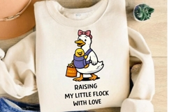Raising My Little Flock With Love Duck Mom PNG Product Image 3