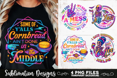 Funny Skeletons Sarcastic Retro PNG Sublimation Product Image 3