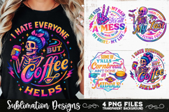 Funny Skeletons Sarcastic Retro PNG Sublimation Product Image 4