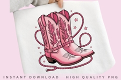 Pink Cowgirl Boots PNG Design Product Image 2