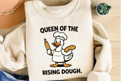 Queen of the Rising Dough Funny Baker Duck PNG Design Product Image 3