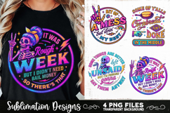 Funny Skeletons Sarcastic Retro PNG Sublimation Product Image 3