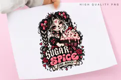 Sugar Spice Zero Advice PNG, Gothic Sweet Girl Clipart Product Image 3