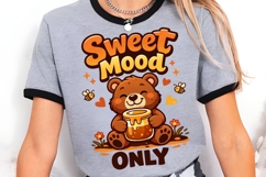 Sweet Mood Only Bear PNG, Cute Honey Bear PNG Design Product Image 3