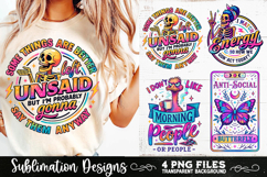 Funny Skeletons Sarcastic Retro PNG Sublimation Product Image 3